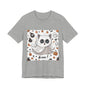 Cute Ghost Cat "Booo!" Graphic Shirt – Funny Halloween Cat Long Sleeve