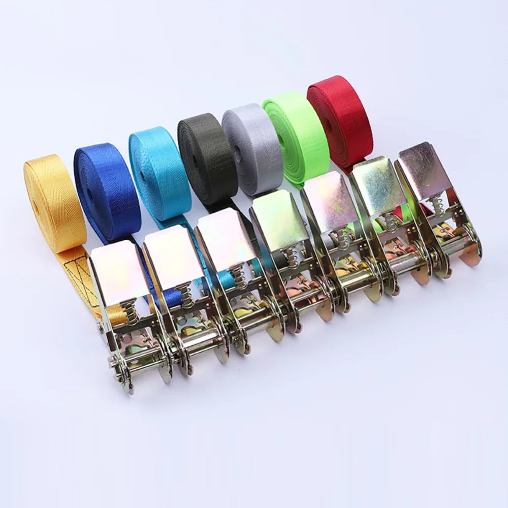 2M Strong Buckle Tie Down Belt cargo straps for Car motorcycle bike With Metal Buckle Tow for Luggage Bag Rope Ratchet Belt