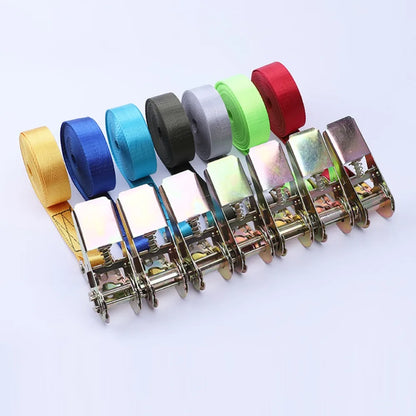 2M Strong Buckle Tie Down Belt cargo straps for Car motorcycle bike With Metal Buckle Tow for Luggage Bag Rope Ratchet Belt