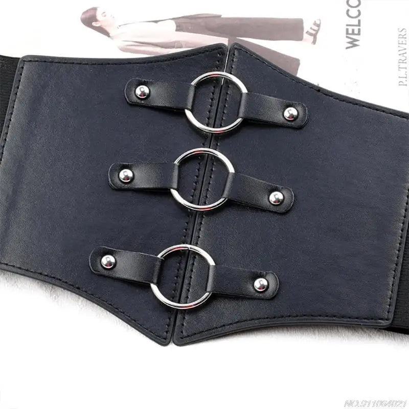 Belts For Women Dresses Waist Buckle Bandage Corset Wide Pu Leather Slimming Body Belts for Women Elastic High Waist wholesales