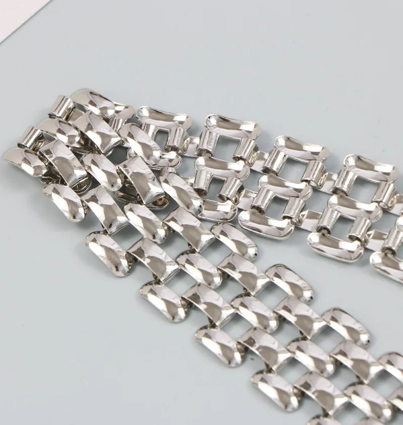 Belts for Women Luxury Fashion Cool Gold Silver Waist Chain New Trend Belt Decoration Suit Jeans Skirt Girdle Banquet Punk