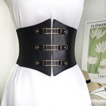 Belts For Women Dresses Waist Buckle Bandage Corset Wide Pu Leather Slimming Body Belts for Women Elastic High Waist wholesales