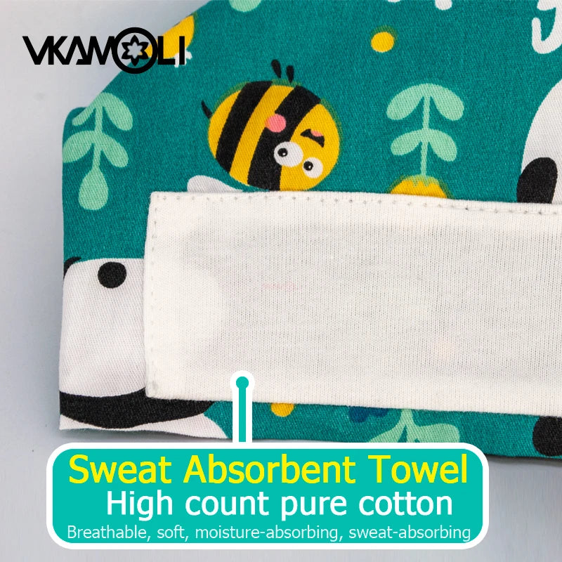 Surgical hats with various prints of rabbits dogs animals designed as hair care hats for doctors and nurses scrub hat