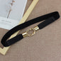 Elastic Belts Women Dress Belt Fashion Thin Female Waist Belt With Metal Buckle