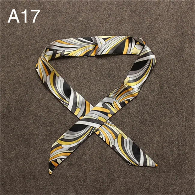 New Skinny Scarves Handle Bag Scarf Brand Silk Scarf For Women Fashion Head Scarf Wraps Bag Decoration Dropshipp
