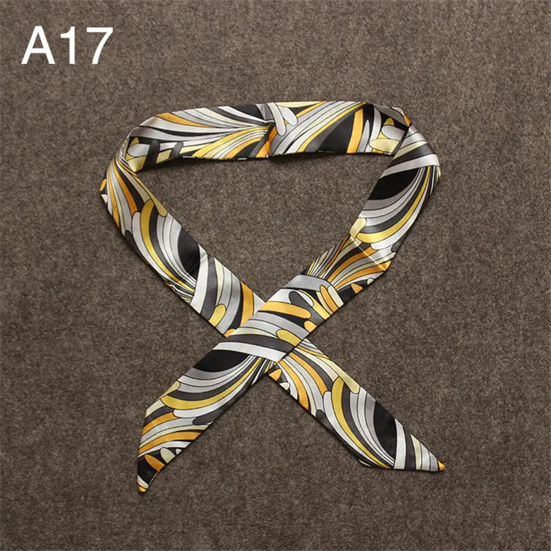 New Skinny Scarves Handle Bag Scarf Brand Silk Scarf For Women Fashion Head Scarf Wraps Bag Decoration Dropshipp