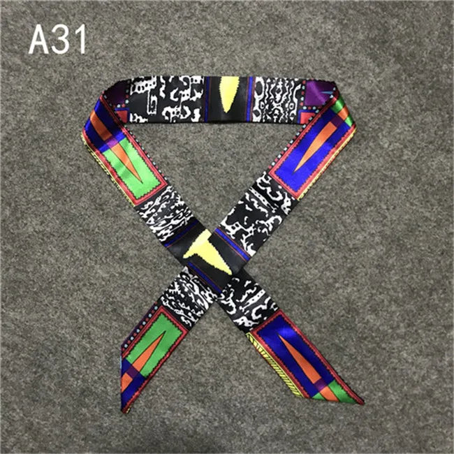 New Skinny Scarves Handle Bag Scarf Brand Silk Scarf For Women Fashion Head Scarf Wraps Bag Decoration Dropshipp