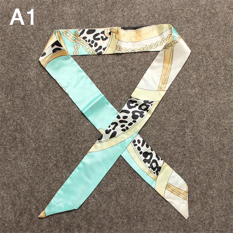 New Skinny Scarves Handle Bag Scarf Brand Silk Scarf For Women Fashion Head Scarf Wraps Bag Decoration Dropshipp