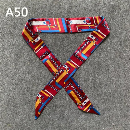 New Skinny Scarves Handle Bag Scarf Brand Silk Scarf For Women Fashion Head Scarf Wraps Bag Decoration Dropshipp