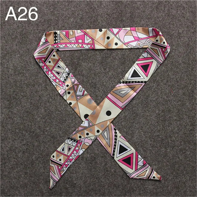New Skinny Scarves Handle Bag Scarf Brand Silk Scarf For Women Fashion Head Scarf Wraps Bag Decoration Dropshipp