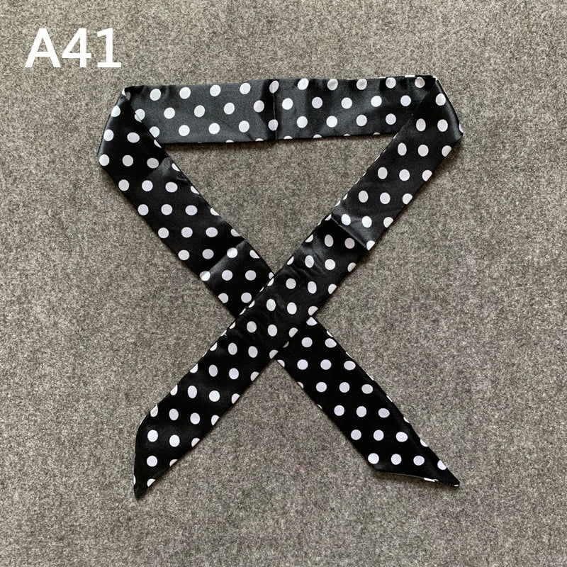 New Skinny Scarves Handle Bag Scarf Brand Silk Scarf For Women Fashion Head Scarf Wraps Bag Decoration Dropshipp