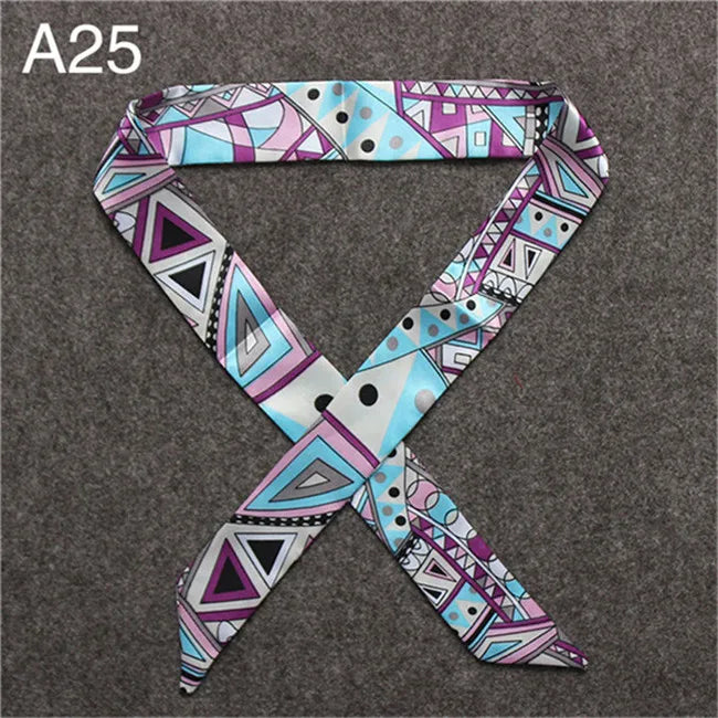 New Skinny Scarves Handle Bag Scarf Brand Silk Scarf For Women Fashion Head Scarf Wraps Bag Decoration Dropshipp