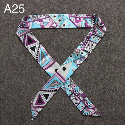 New Skinny Scarves Handle Bag Scarf Brand Silk Scarf For Women Fashion Head Scarf Wraps Bag Decoration Dropshipp