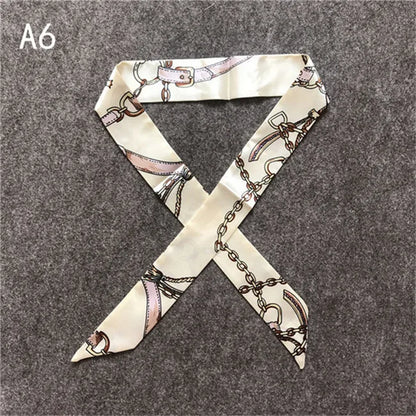New Skinny Scarves Handle Bag Scarf Brand Silk Scarf For Women Fashion Head Scarf Wraps Bag Decoration Dropshipp