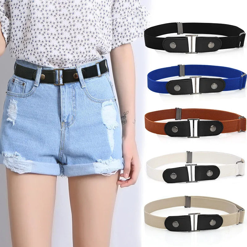 Easy Belt Without Buckle Elastic Belts For Women Stretch riem Men Jeans Cintos Extensible Kids Boys Girls Cinturon Mujer Strap