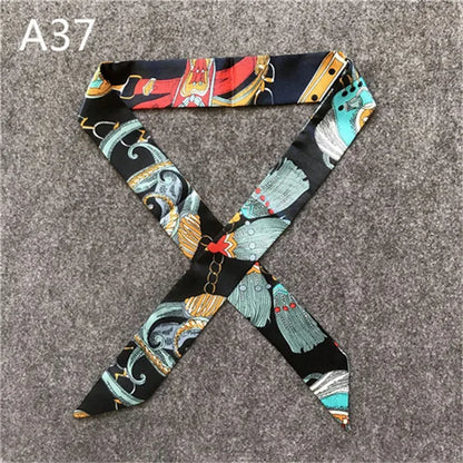 New Skinny Scarves Handle Bag Scarf Brand Silk Scarf For Women Fashion Head Scarf Wraps Bag Decoration Dropshipp