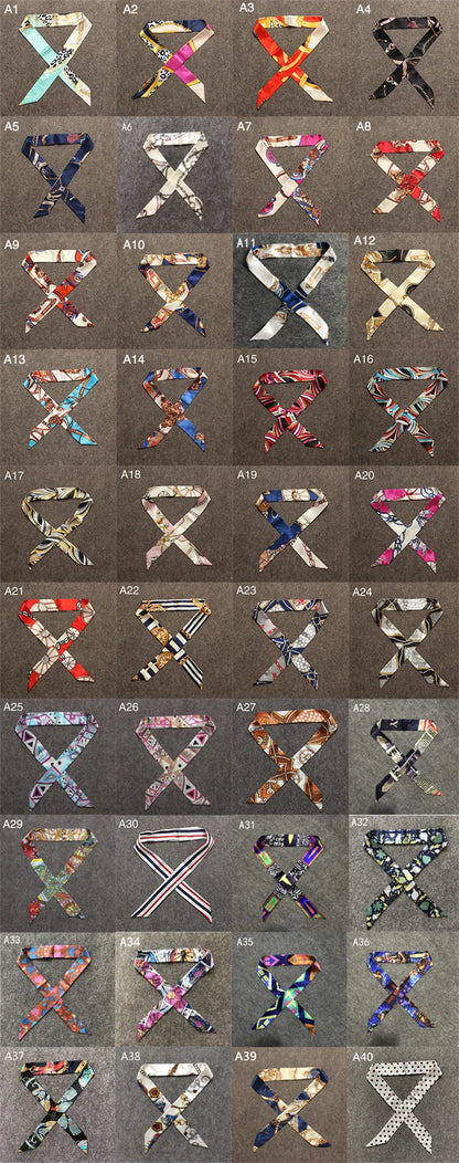 New Skinny Scarves Handle Bag Scarf Brand Silk Scarf For Women Fashion Head Scarf Wraps Bag Decoration Dropshipp