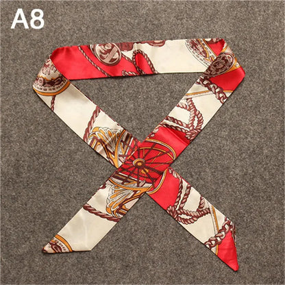 New Skinny Scarves Handle Bag Scarf Brand Silk Scarf For Women Fashion Head Scarf Wraps Bag Decoration Dropshipp