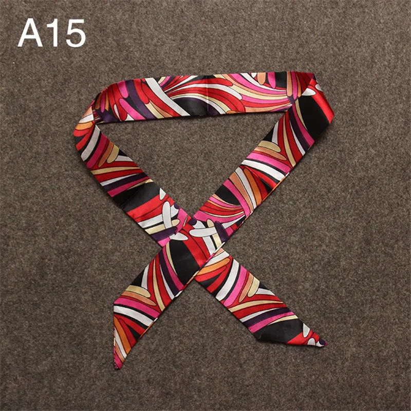 New Skinny Scarves Handle Bag Scarf Brand Silk Scarf For Women Fashion Head Scarf Wraps Bag Decoration Dropshipp