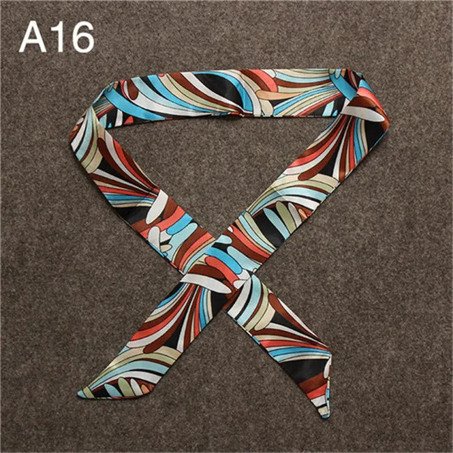 New Skinny Scarves Handle Bag Scarf Brand Silk Scarf For Women Fashion Head Scarf Wraps Bag Decoration Dropshipp