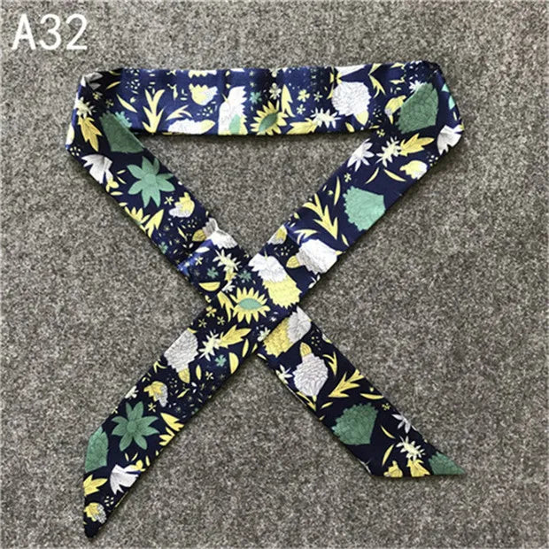 New Skinny Scarves Handle Bag Scarf Brand Silk Scarf For Women Fashion Head Scarf Wraps Bag Decoration Dropshipp