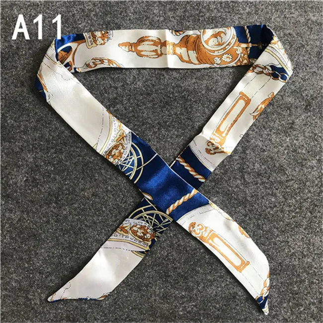 New Skinny Scarves Handle Bag Scarf Brand Silk Scarf For Women Fashion Head Scarf Wraps Bag Decoration Dropshipp
