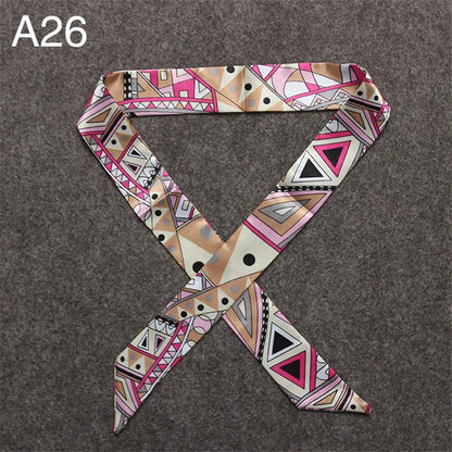 New Skinny Scarves Handle Bag Scarf Brand Silk Scarf For Women Fashion Head Scarf Wraps Bag Decoration Dropshipp