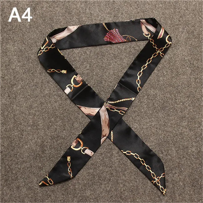New Skinny Scarves Handle Bag Scarf Brand Silk Scarf For Women Fashion Head Scarf Wraps Bag Decoration Dropshipp