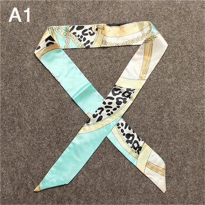 New Skinny Scarves Handle Bag Scarf Brand Silk Scarf For Women Fashion Head Scarf Wraps Bag Decoration Dropshipp