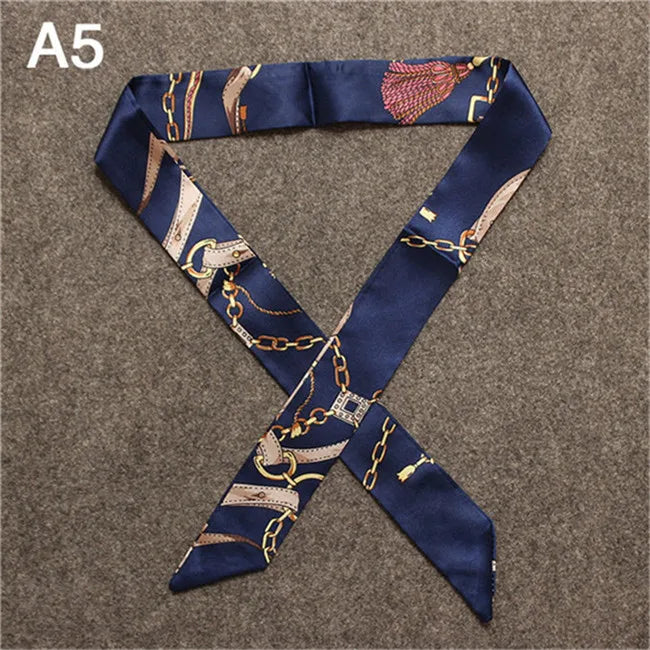 New Skinny Scarves Handle Bag Scarf Brand Silk Scarf For Women Fashion Head Scarf Wraps Bag Decoration Dropshipp