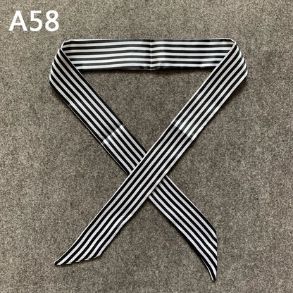 New Skinny Scarves Handle Bag Scarf Brand Silk Scarf For Women Fashion Head Scarf Wraps Bag Decoration Dropshipp