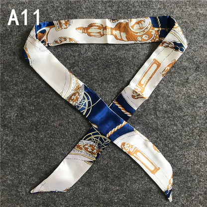 New Skinny Scarves Handle Bag Scarf Brand Silk Scarf For Women Fashion Head Scarf Wraps Bag Decoration Dropshipp