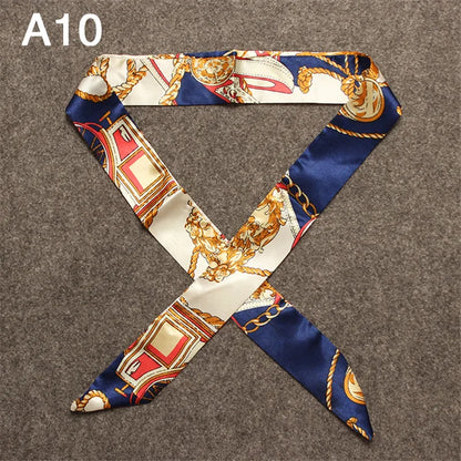 New Skinny Scarves Handle Bag Scarf Brand Silk Scarf For Women Fashion Head Scarf Wraps Bag Decoration Dropshipp