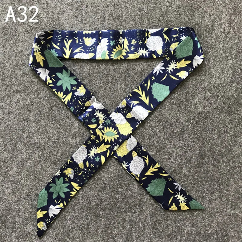 New Skinny Scarves Handle Bag Scarf Brand Silk Scarf For Women Fashion Head Scarf Wraps Bag Decoration Dropshipp