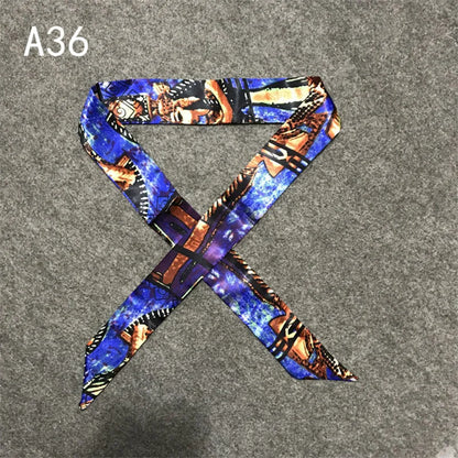 New Skinny Scarves Handle Bag Scarf Brand Silk Scarf For Women Fashion Head Scarf Wraps Bag Decoration Dropshipp
