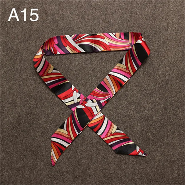 New Skinny Scarves Handle Bag Scarf Brand Silk Scarf For Women Fashion Head Scarf Wraps Bag Decoration Dropshipp