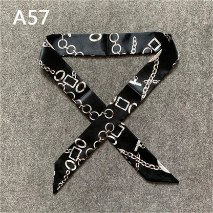 New Skinny Scarves Handle Bag Scarf Brand Silk Scarf For Women Fashion Head Scarf Wraps Bag Decoration Dropshipp