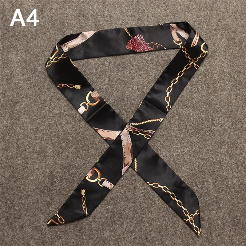 New Skinny Scarves Handle Bag Scarf Brand Silk Scarf For Women Fashion Head Scarf Wraps Bag Decoration Dropshipp