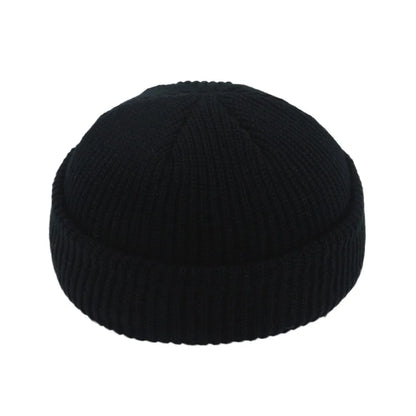 Hip Hop Beanie Knitted Hat Men Skullcap Women Winter Warm Brimless Unisex Baggy Melon Cap Cuff Docker Fisherman Beanies Hats