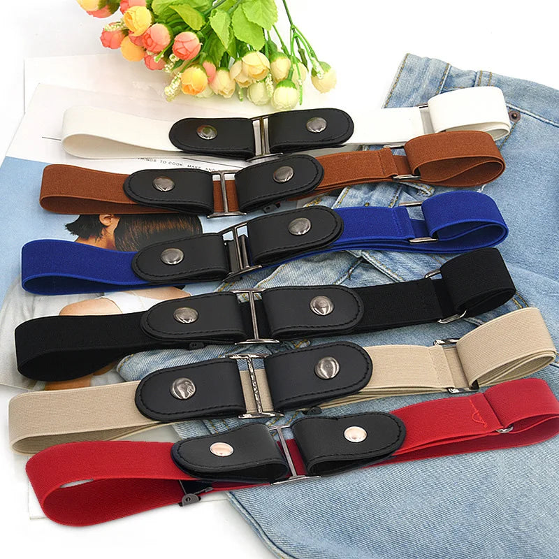 Easy Belt Without Buckle Elastic Belts For Women Stretch riem Men Jeans Cintos Extensible Kids Boys Girls Cinturon Mujer Strap