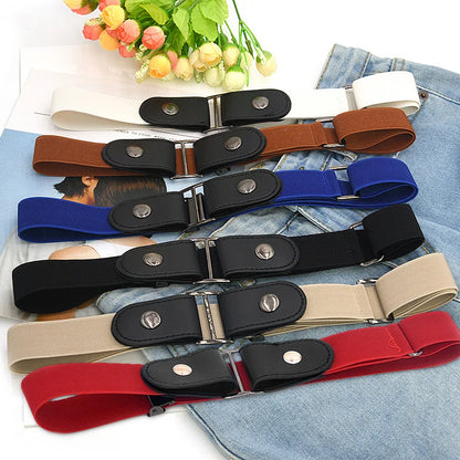 Easy Belt Without Buckle Elastic Belts For Women Stretch riem Men Jeans Cintos Extensible Kids Boys Girls Cinturon Mujer Strap