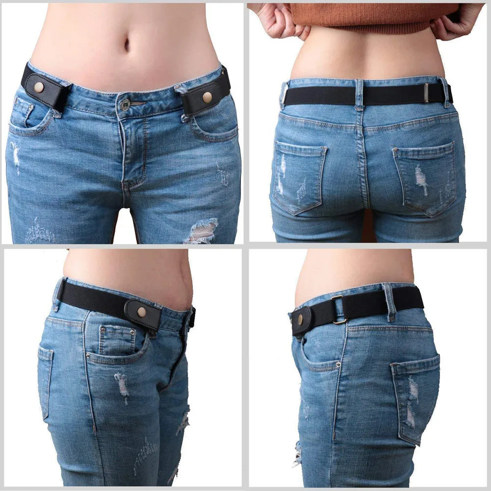Easy Belt Without Buckle Elastic Belts For Women Stretch riem Men Jeans Cintos Extensible Kids Boys Girls Cinturon Mujer Strap