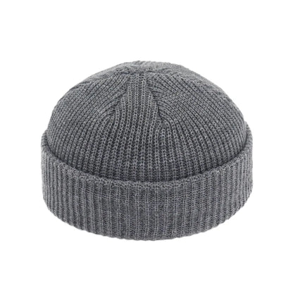 Hip Hop Beanie Knitted Hat Men Skullcap Women Winter Warm Brimless Unisex Baggy Melon Cap Cuff Docker Fisherman Beanies Hats