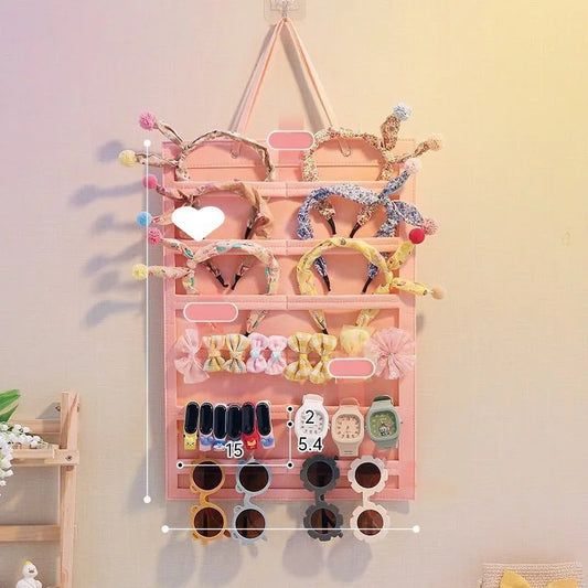 Hair Accessories Hanging Storage Organizer Wall Decoration Hair Bows Storage Hair Clips Hair Rope Glasses Organizing Storage