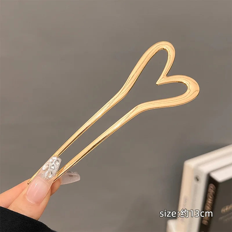 Fashion Hair Accessories Metal U Shape Hair Clip For Women Elegant Simulated Pearl Tassels Hairpin Female Headwear Gifts