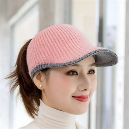 2023 Hats For Women Autumn Winter Sports Empty Top Golf Caps Female Knitted Warm Baseball Cap Fashion Running Golf Sun Hat