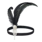 Hair Accessories Feather Headwear Tassel Makeup Party Cosplay Dress Headwear Diamond Black Masquerade Hair Band