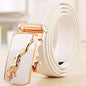 Men's Genuine Leather Belt Automatic Buckle Women Strap Fashion Versatile Younth Female Male White Black Red Pants Belts