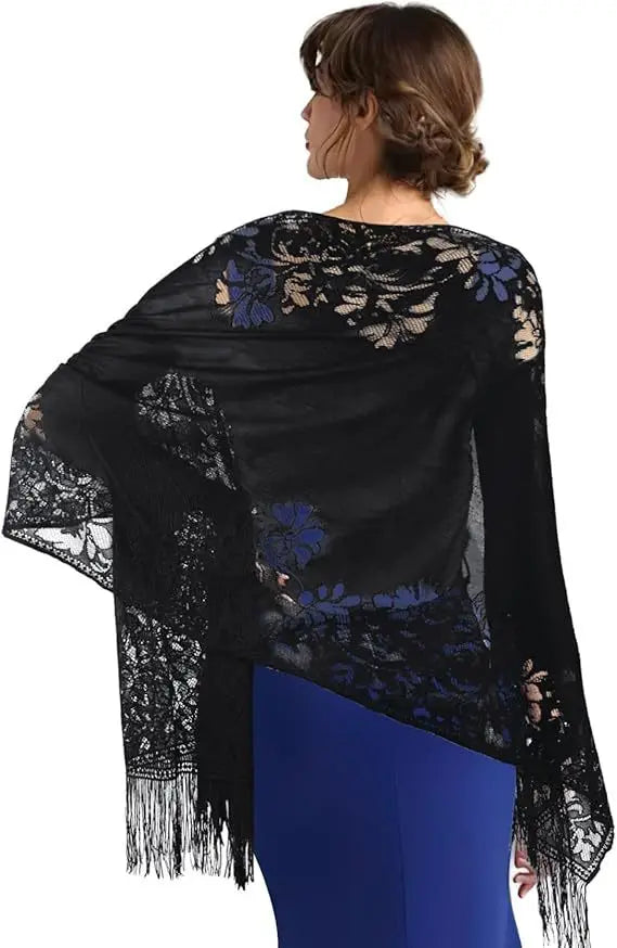 Women's Scarves Classic Openwork Lace Scarves Bridesmaids Evening Dresses Shawls Wedding Dresses Prom Shawls Girls