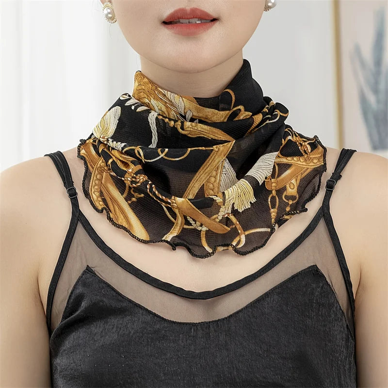 Hiking For Women Face Scarves Fishing Neck Scarf For Men Triangular Scarf Face Cover Sunscreen Veil Ice Silk Mask 2024